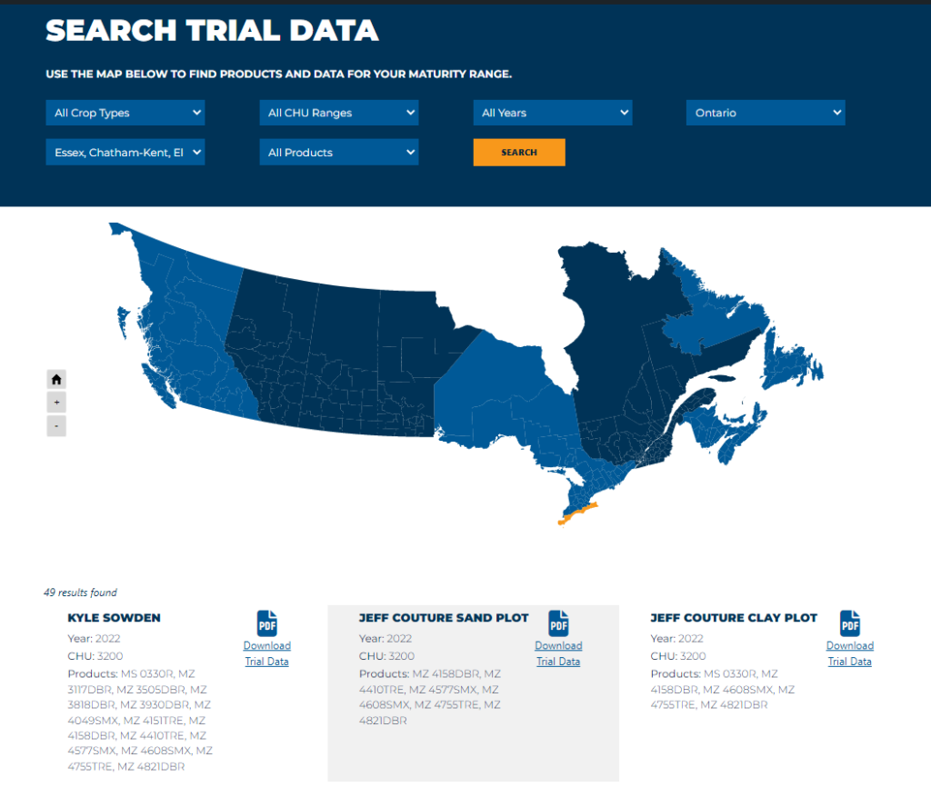 Search Trial Data 