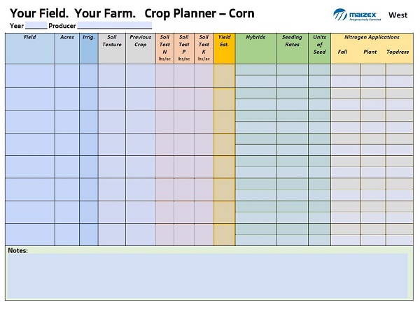 Western crop planner 